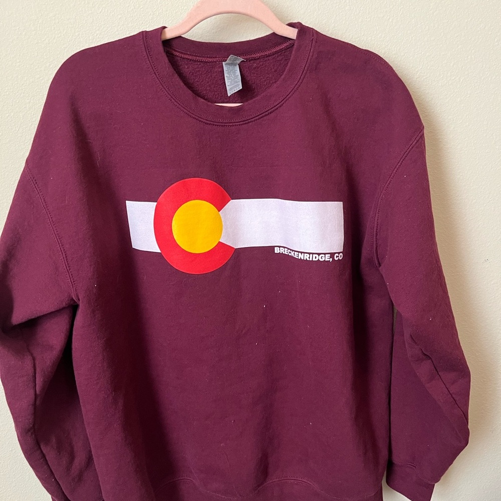 Gildan Red Crewneck Sweater with Classic Fit